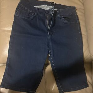 Long stretch denim shorts size 13